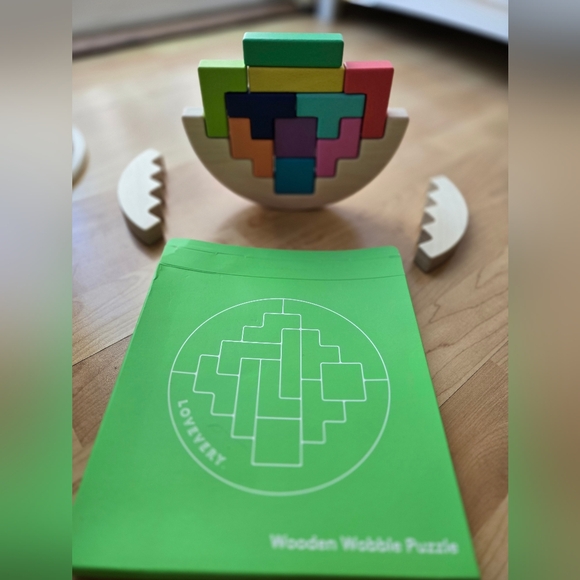 Lovevery Wooden Wobble Puzzle - Multicolor - Picture 2 of 3